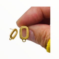 Big O Earring--Satin Gold Plated