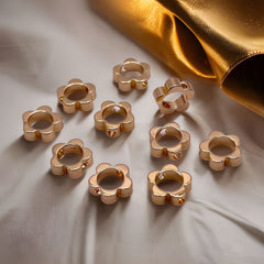 7mm Flower Spacer 18K Gold Plated