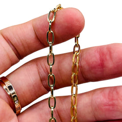 Losolo 8x4mm Stainless Steel Chain 18K Gold Plated