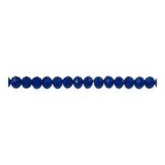 4mm Thunder Polish Glass Crystal Roundel Cut Dk. Sapphire Jade