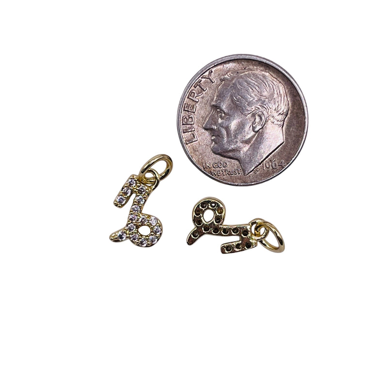 10x7mm Capricorn Zodiac Charm