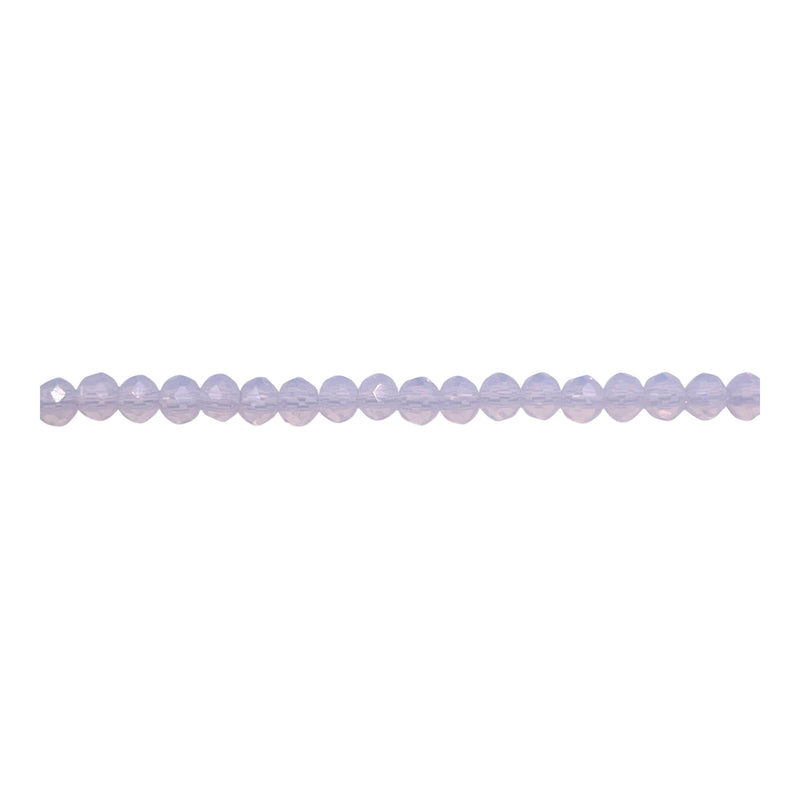 3mm Thunder Polish Glass Crystal Roundel Cut Opal