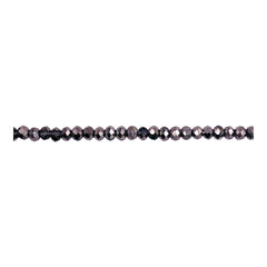 3mm Thunder Polish Glass Crystal Roundel Cut Half Silver