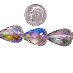 18x13mm Tear Drop Glass Crystal Magic Purple