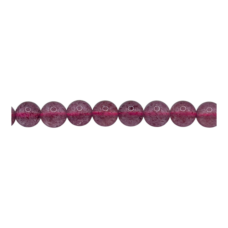 6mm Round Strawberry Quartz A Grade