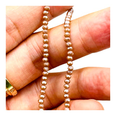 3mm Thunder Polish Glass Crystal Roundel Cut Espresso AB