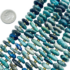 10 to 14mm Turquoise Center Drilled