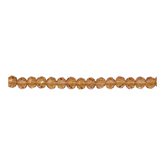 4mm Thunder Polish Glass Crystal Roundel Cut Gold Champagne