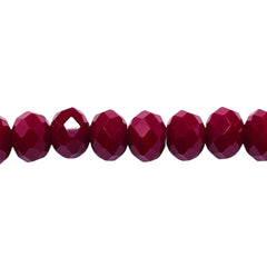 10mm Thunder Polish Glass Crystal Roundel Cut Ruby Jade