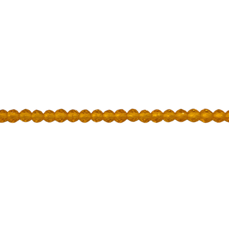 3mm Thunder Polish Round Cut Yellow Gold