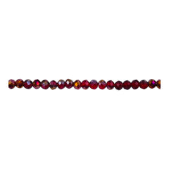3mm Thunder Polish Glass Crystal Roundel Cut Med Siam PL