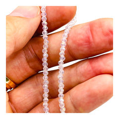 3mm Thunder Polish Glass Crystal Roundel Cut Opal AB