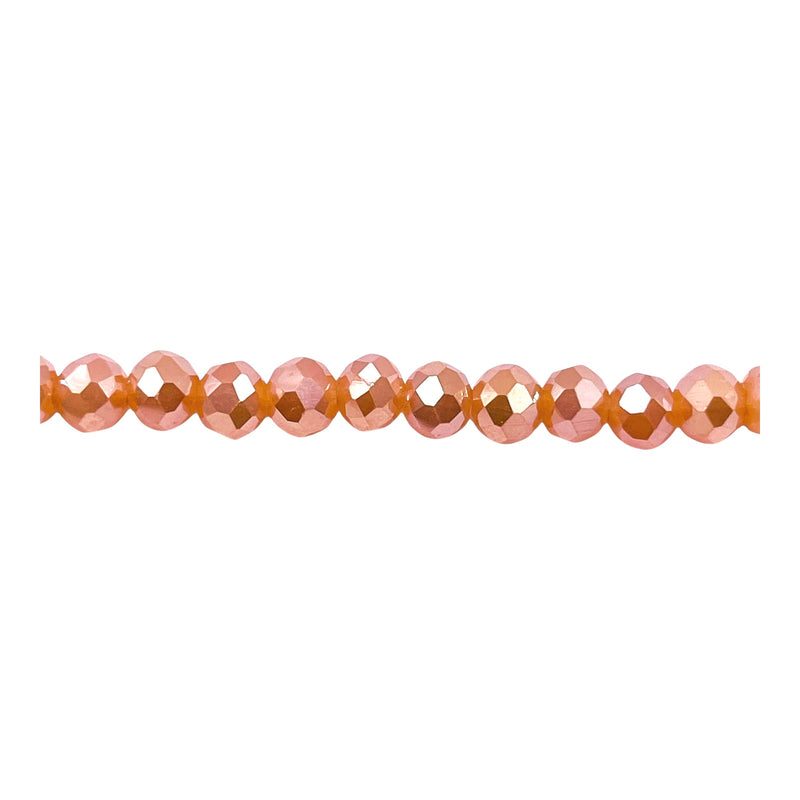 6mm Thunder Polish Glass Crystal Roundel Cut Gold Plated Jade