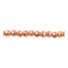 6mm Thunder Polish Glass Crystal Roundel Cut Gold Plated Jade