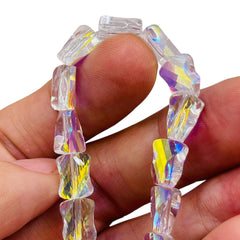 10x8mm Twisted Bow Tie Glass Crystal Super AB