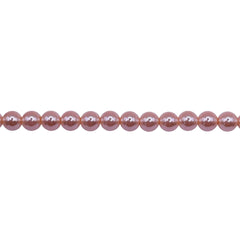 4mm Round Thunder Polish Glass Pearl Peach