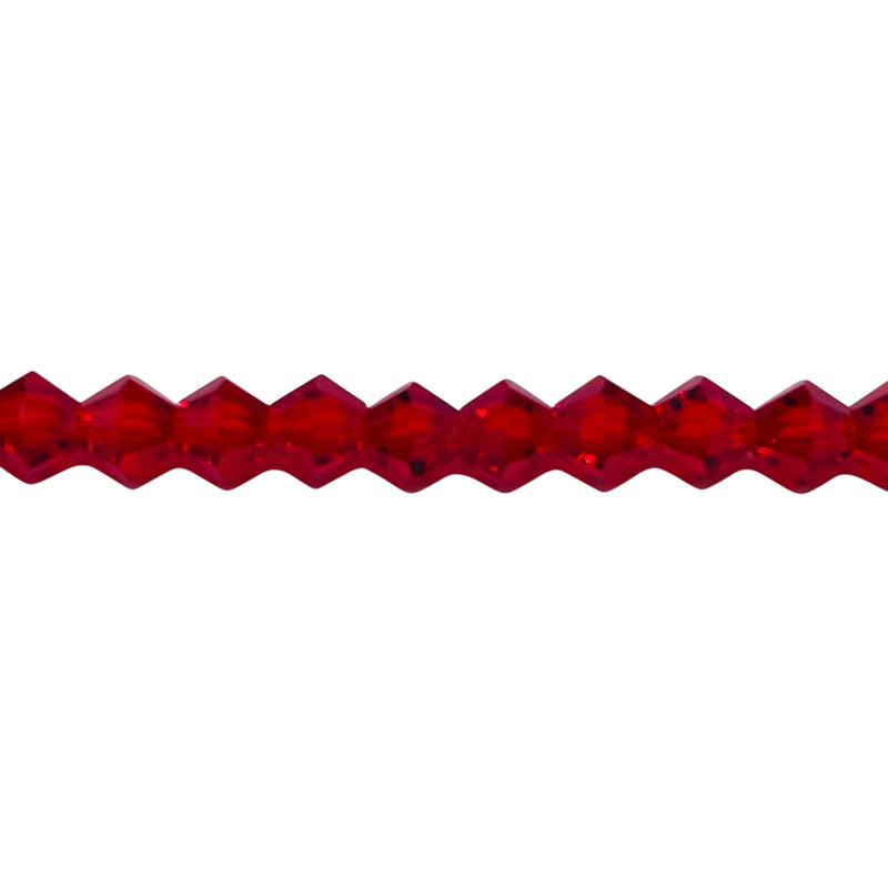 6mm Thunder Polish Glass Crystal Bicone Red