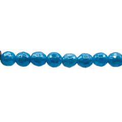8mm Round Cut Dyed Amazonite Shine