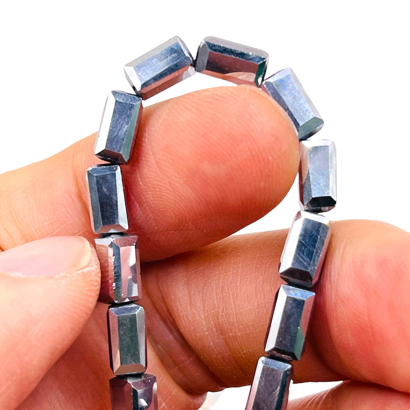 8x4mm Rectangle White Gold