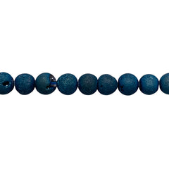 6mm Druzy Round Magic Blue
