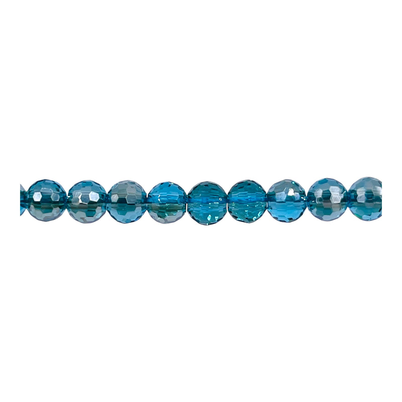 6mm Thunder Polish Round Disco Aquamarine GA