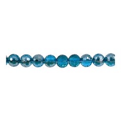 6mm Thunder Polish Round Disco Aquamarine GA