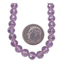 6mm Thunder Polish Round Disco Cut Lt. Amethyst Super AB