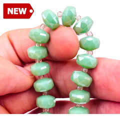 10x6mm Cylinder Cut Green Jade