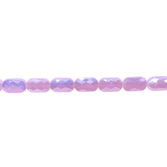 7x4mm Flat Rectangle Cut Glass Crystal Rose Jade AB