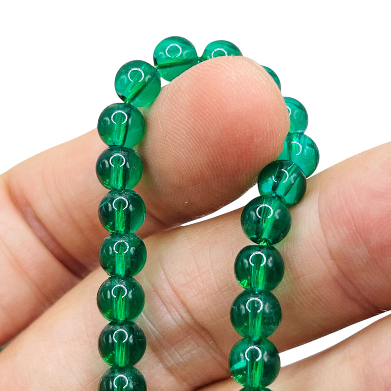 6mm Thunder Polish Round Green Zircon