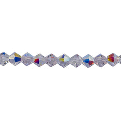 6mm Thunder Polish Glass Crystal Bicone Super Clear AB