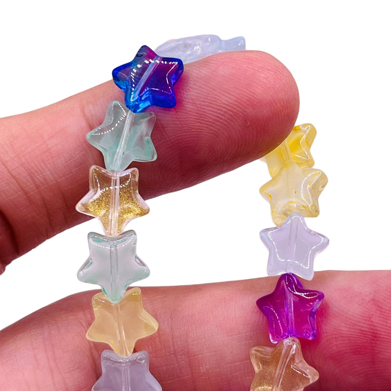 10mm Star Glass Crystal  Rainbow