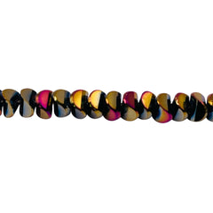 6mm Crescent Glass Crystal Purple Gold