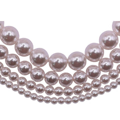 4mm Round Thunder Polish Glass Pearl South Sea White