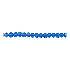 4mm Thunder Polish Glass Crystal Roundel Cut Lt Sapphire