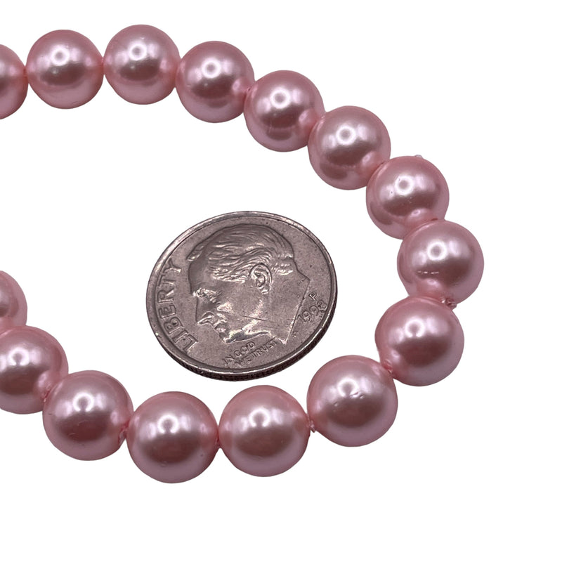 8mm Round Shell Pearl Pink