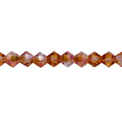 6mm Thunder Polish Glass Crystal Bicone Magic Orange