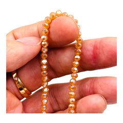 4mm Thunder Polish Glass Crystal Roundel Cut Gold Plated Jade
