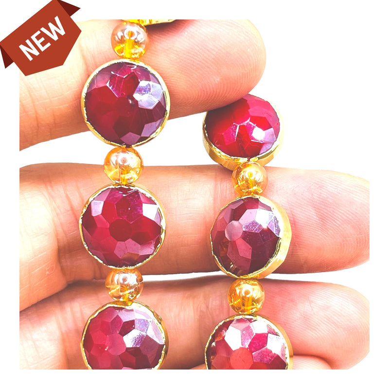 14mm Coin Gold Edge Ruby