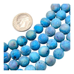 8mm Druzy Round Turquoises