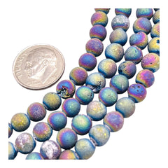 6mm Druzy Round Magic Rainbow