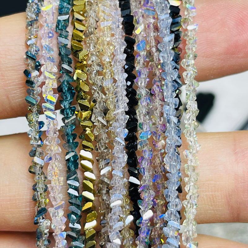 2.5mm Triangle Glass Crystal Combo 13 Colors