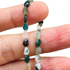 6x4mm Teardrop Cut Indian Moss Agate