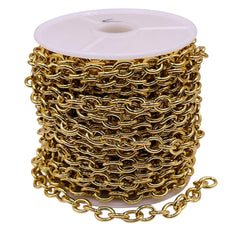 Losolo 8x6mm Stainless Steel Chain 18K Gold Plated