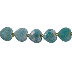 12mm Heart Cut Amazonite