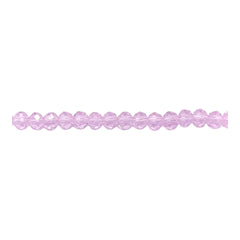 4mm Thunder Polish Glass Crystal Roundel Cut Rosaline