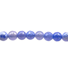 6mm Round Cut Agate Blue Shine