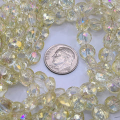 8mm Coin Glass Crystal Magic Gold