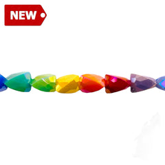 7x6mm Triangle Glass Crystal Rainbow