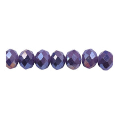 10mm Thunder Polish Glass Crystal Roundel Cut Purple Jade AB